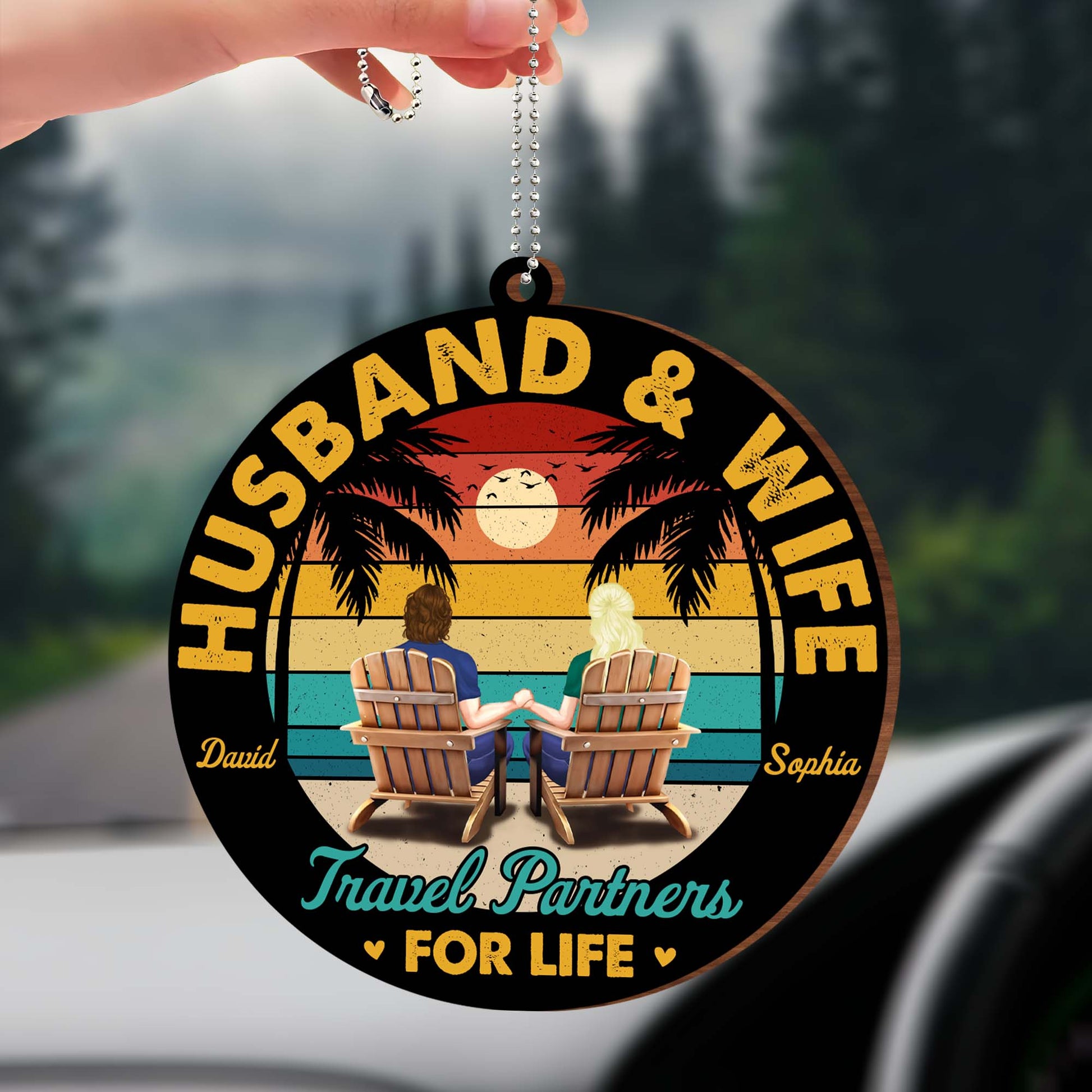 Husband And Wife Travel Partners For Life Ornament