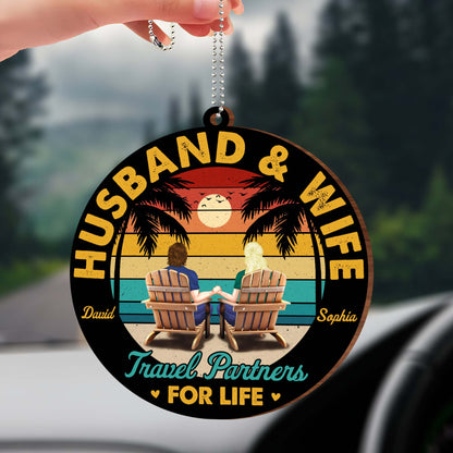 Husband And Wife Travel Partners For Life Ornament