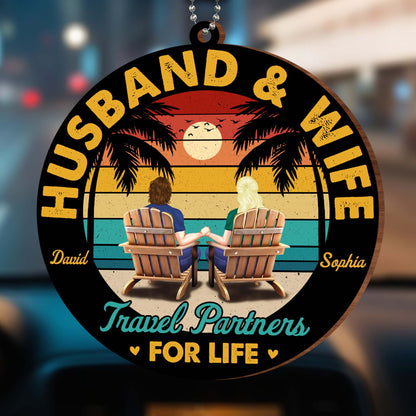 Husband And Wife Travel Partners For Life Ornament
