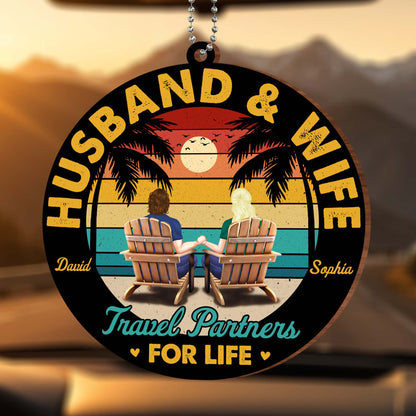 Husband And Wife Travel Partners For Life Ornament