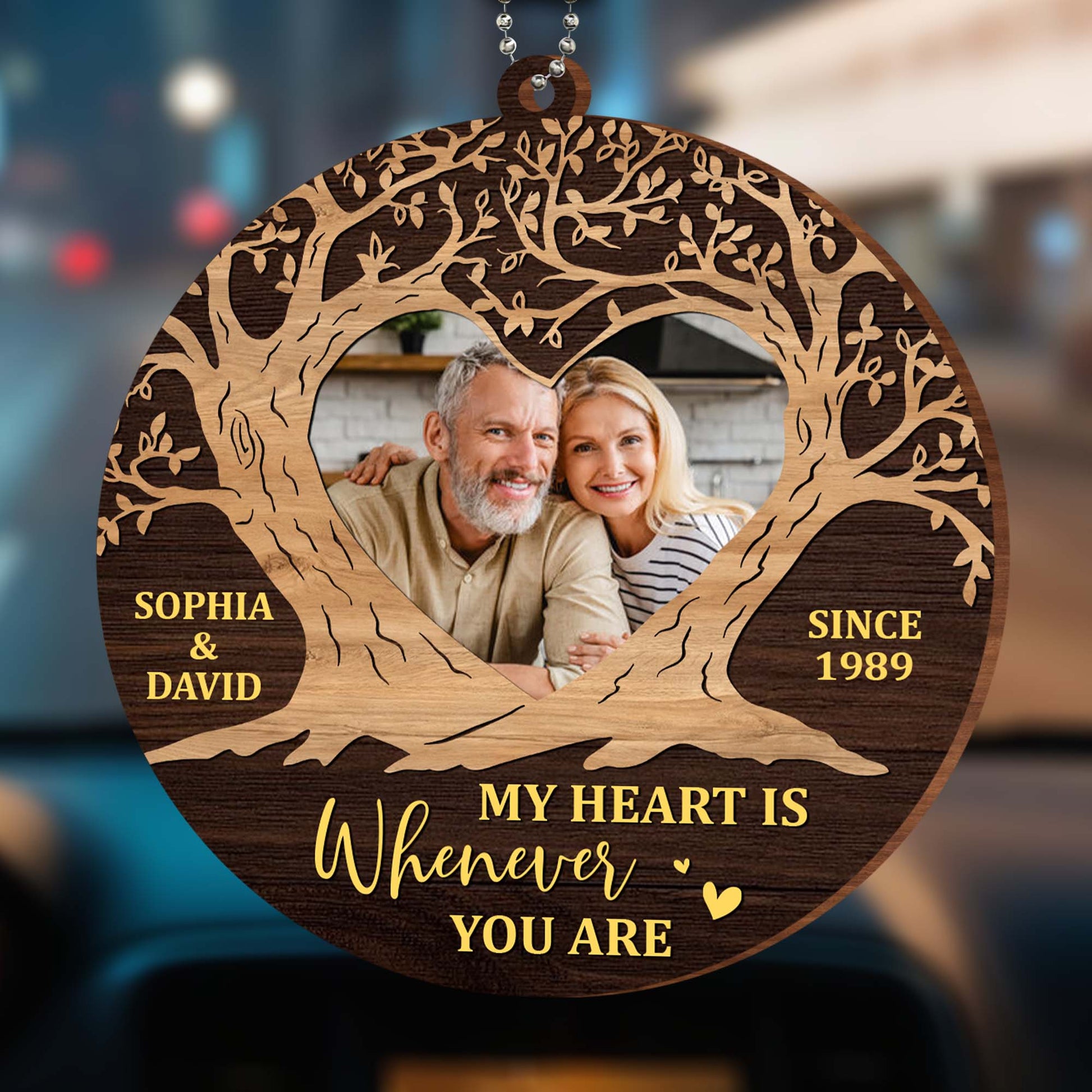 My Heart Is Wherever You Are Tree and Heart Design