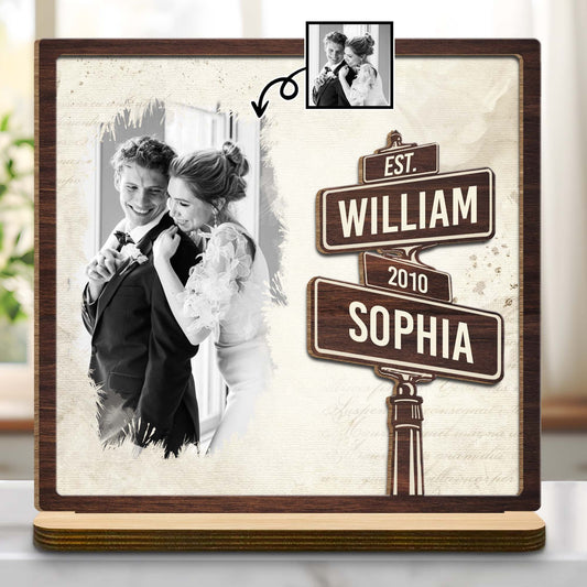Celebrate Our Love With Customizable Names And Date Street Signs Design