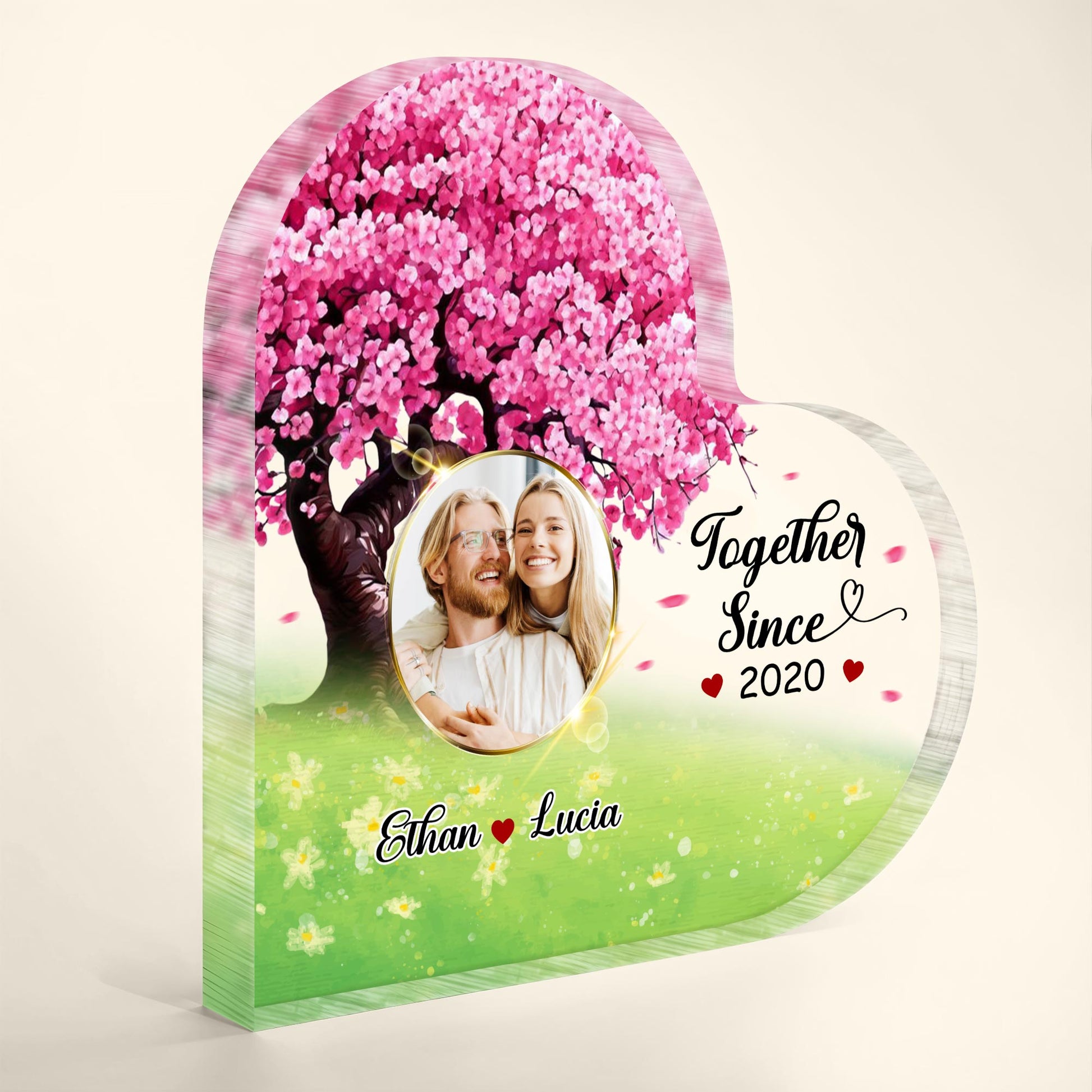 Together Since Year Cherry Blossoms And Couple Design