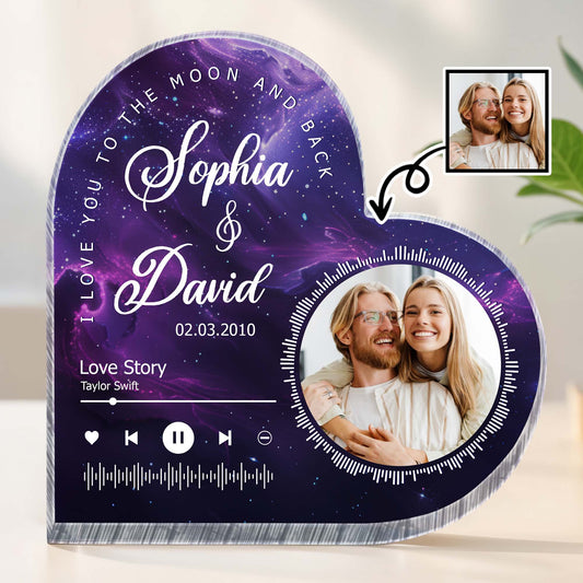 I Love You To The Moon And Back Galaxy Music Player Design