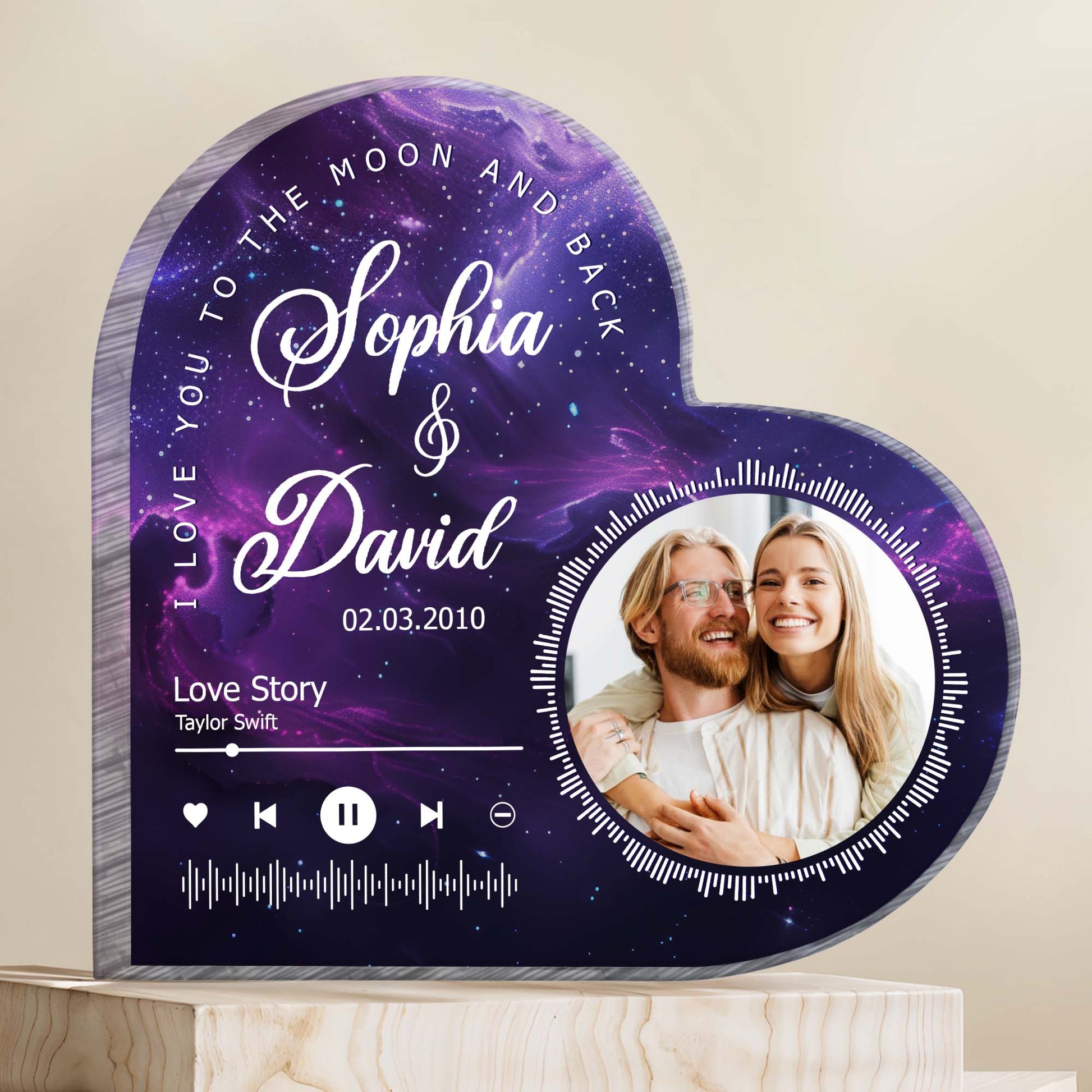 I Love You To The Moon And Back Galaxy Music Player Design