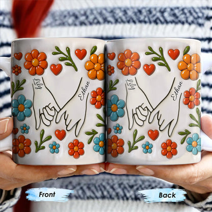 To Mom, Love Grows Here, Hands, Heart and Flowers