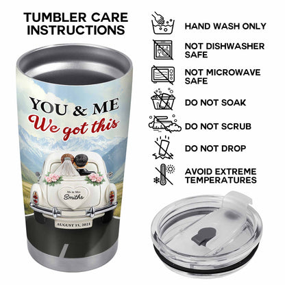 Toi et moi, on a ça, pour ma femme, voiture vintage et paysage de montagne - Gobelet personnalisé en acier inoxydable 20 oz 30 oz - CPL382_TB