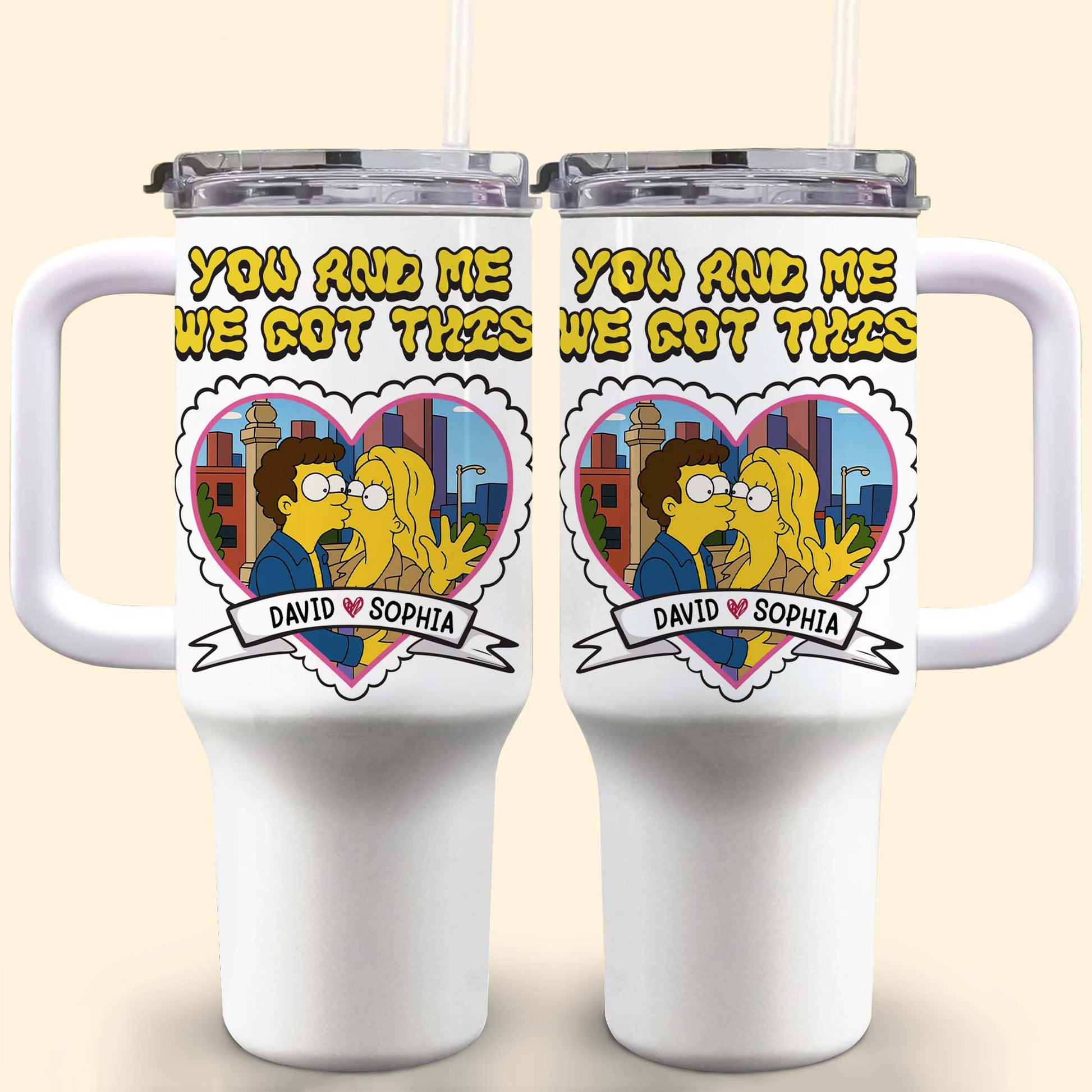 You And Me We Got This, Heart Shape And Cityscape