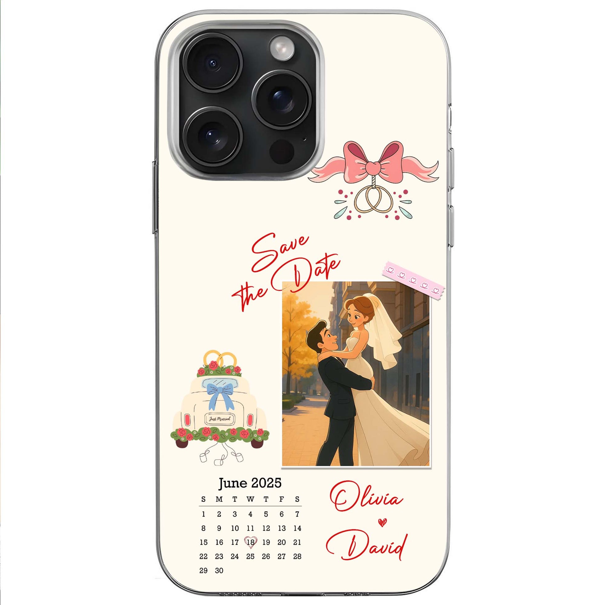Save The Date, Couple And Calendar Design