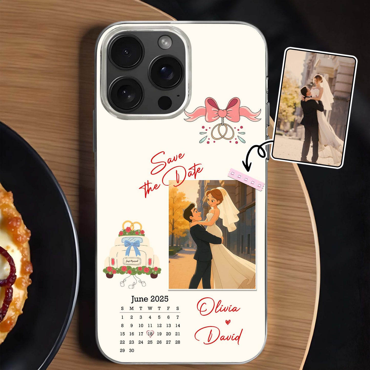 Save The Date, Couple And Calendar Design
