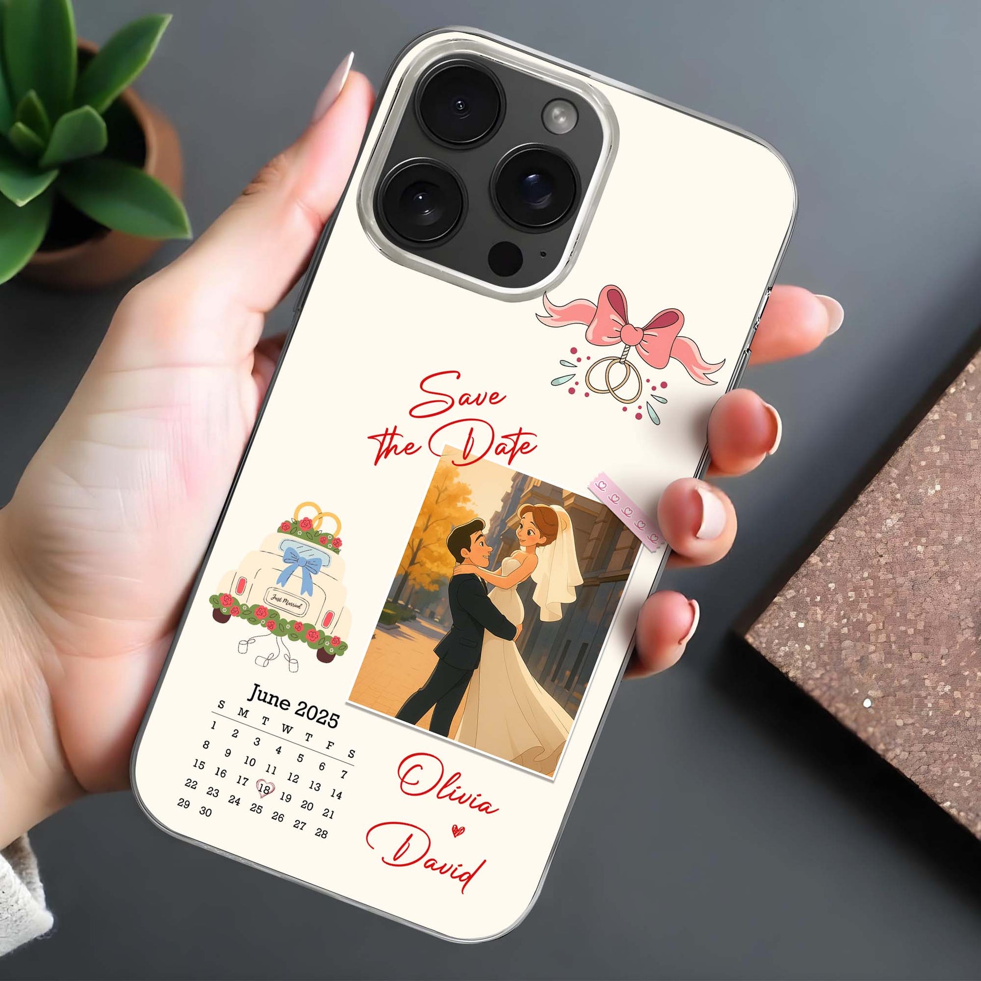 Save The Date, Couple And Calendar Design