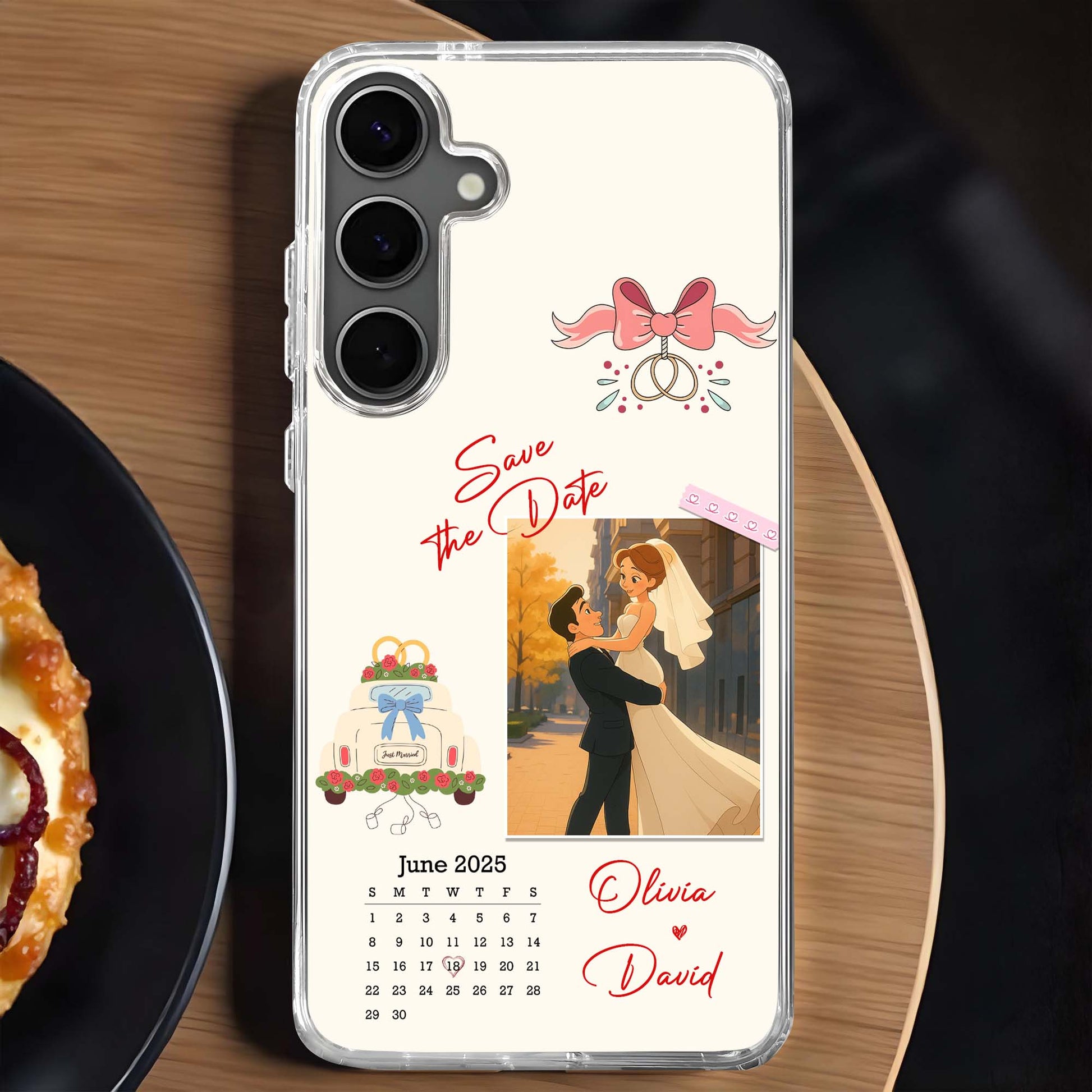 Save The Date, Couple And Calendar Design