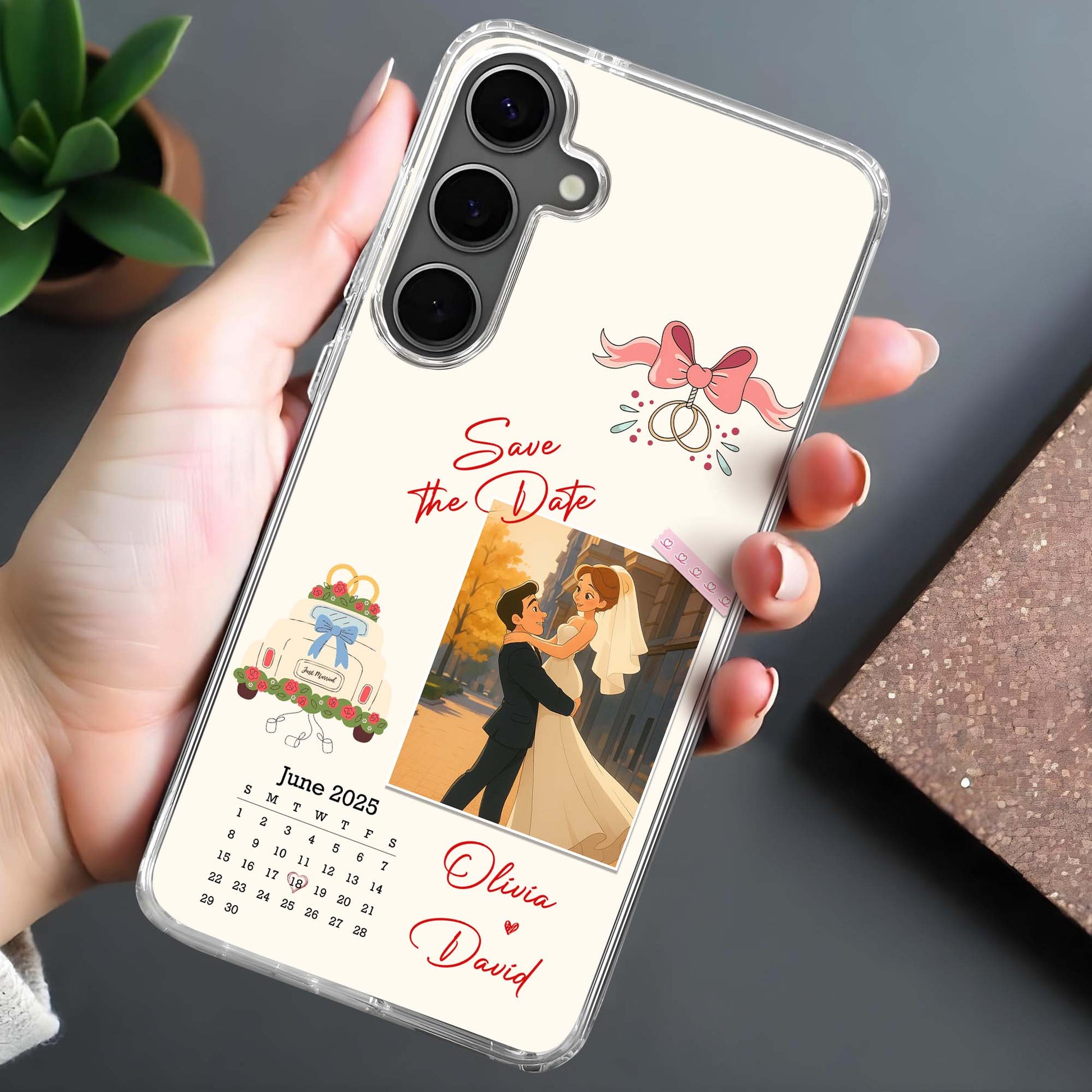 Save The Date, Couple And Calendar Design