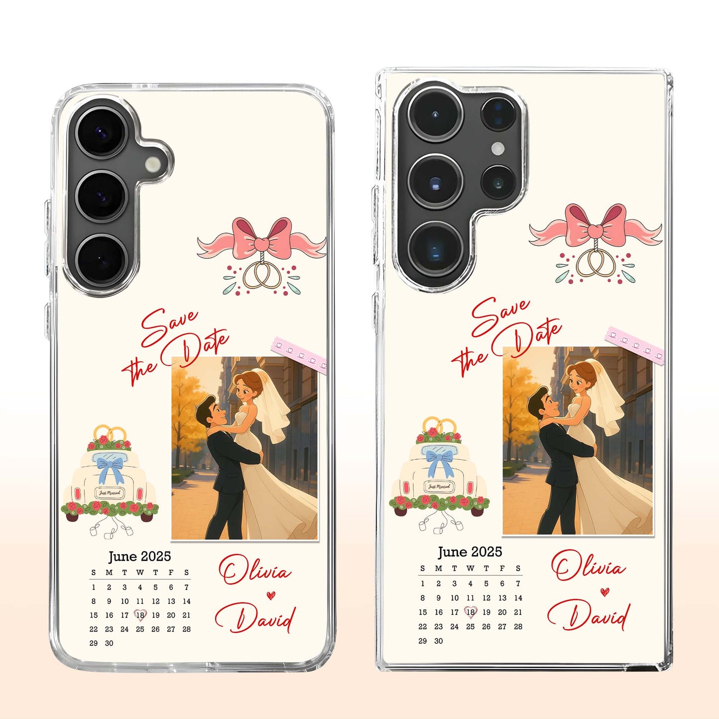 Save The Date, Couple And Calendar Design