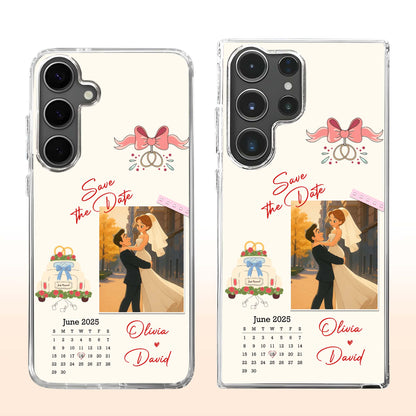 Save The Date, Couple And Calendar Design