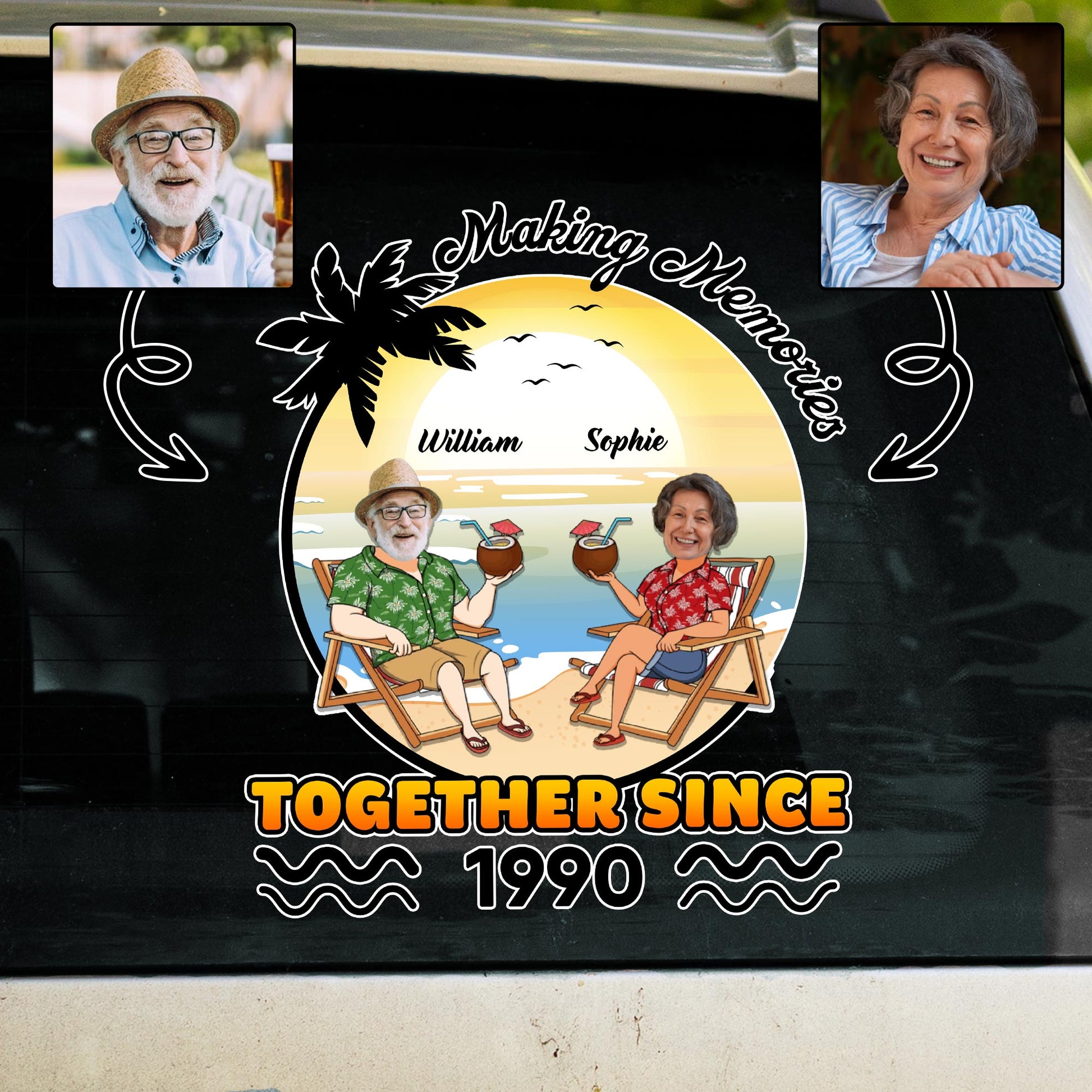 Making Memories Together Since, Tropical Beach Design