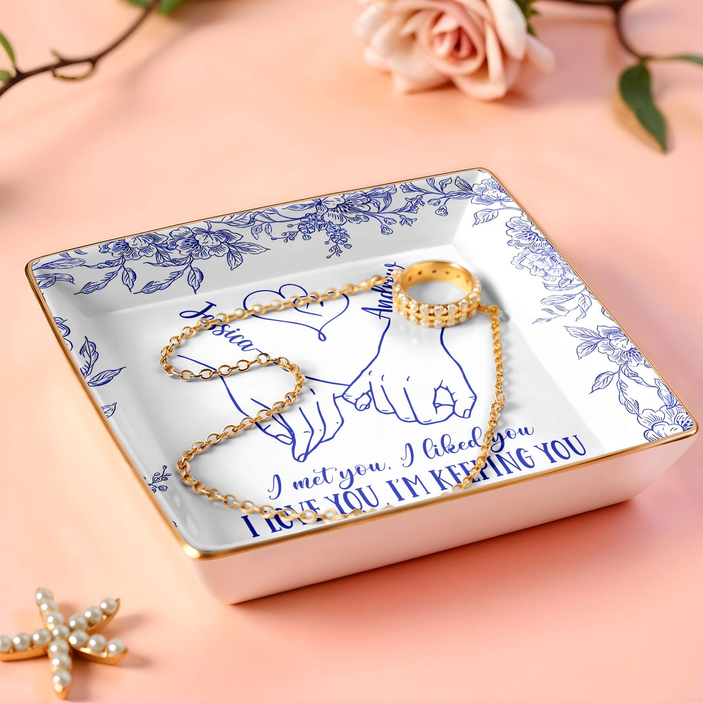 I Met You, I Loved You, Floral Heart Design
