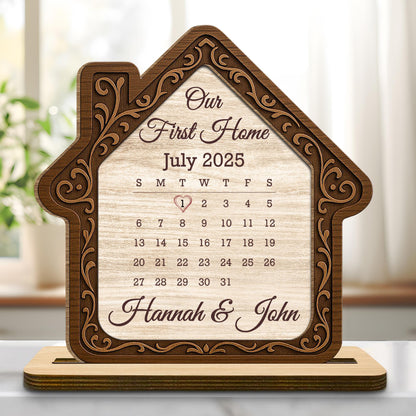Our First Home House Outline With Calendar Design