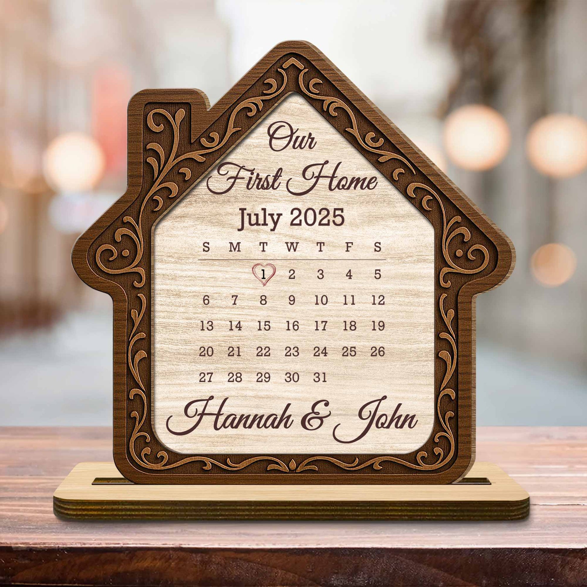 Our First Home House Outline With Calendar Design