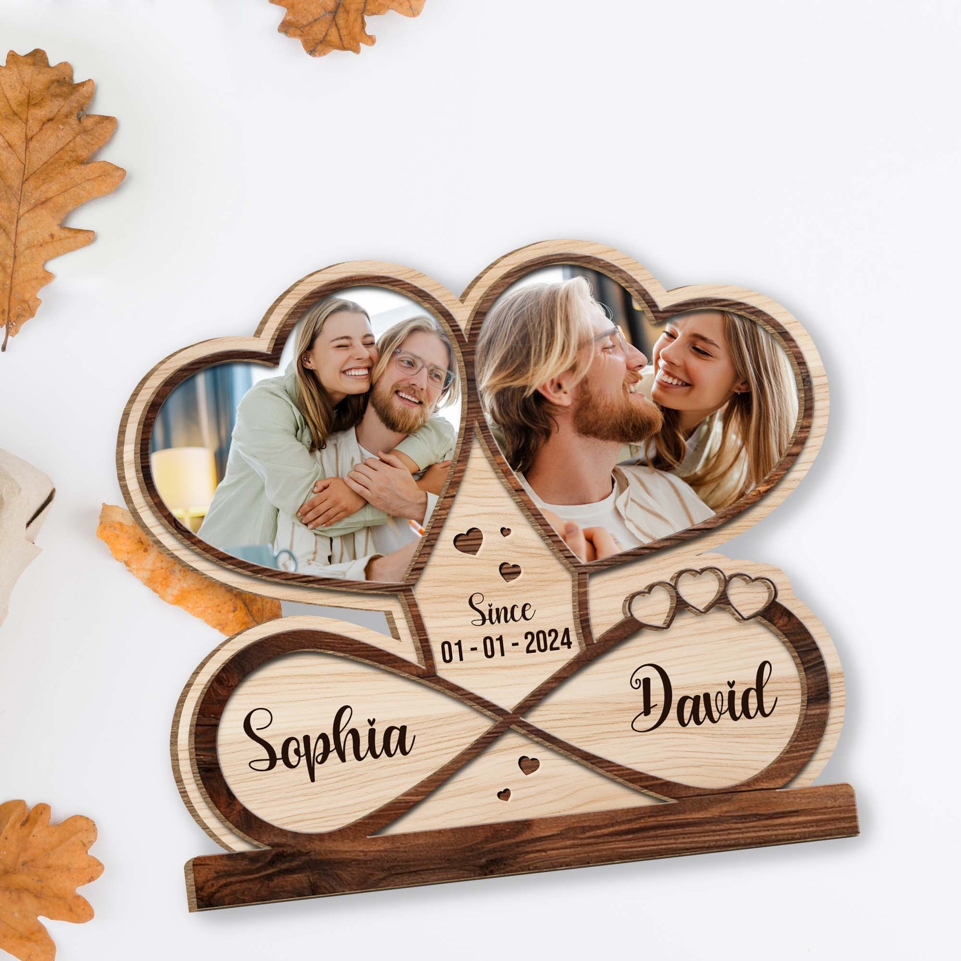 Since [DATE], Custom Heart-Shaped Wood Plaque