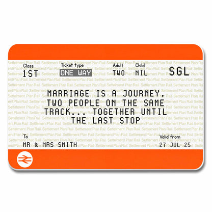 Marriage Is A Journey Of Two People On The Same Track - Personalized Aluminum Wallet Card - CPL461_ALCA