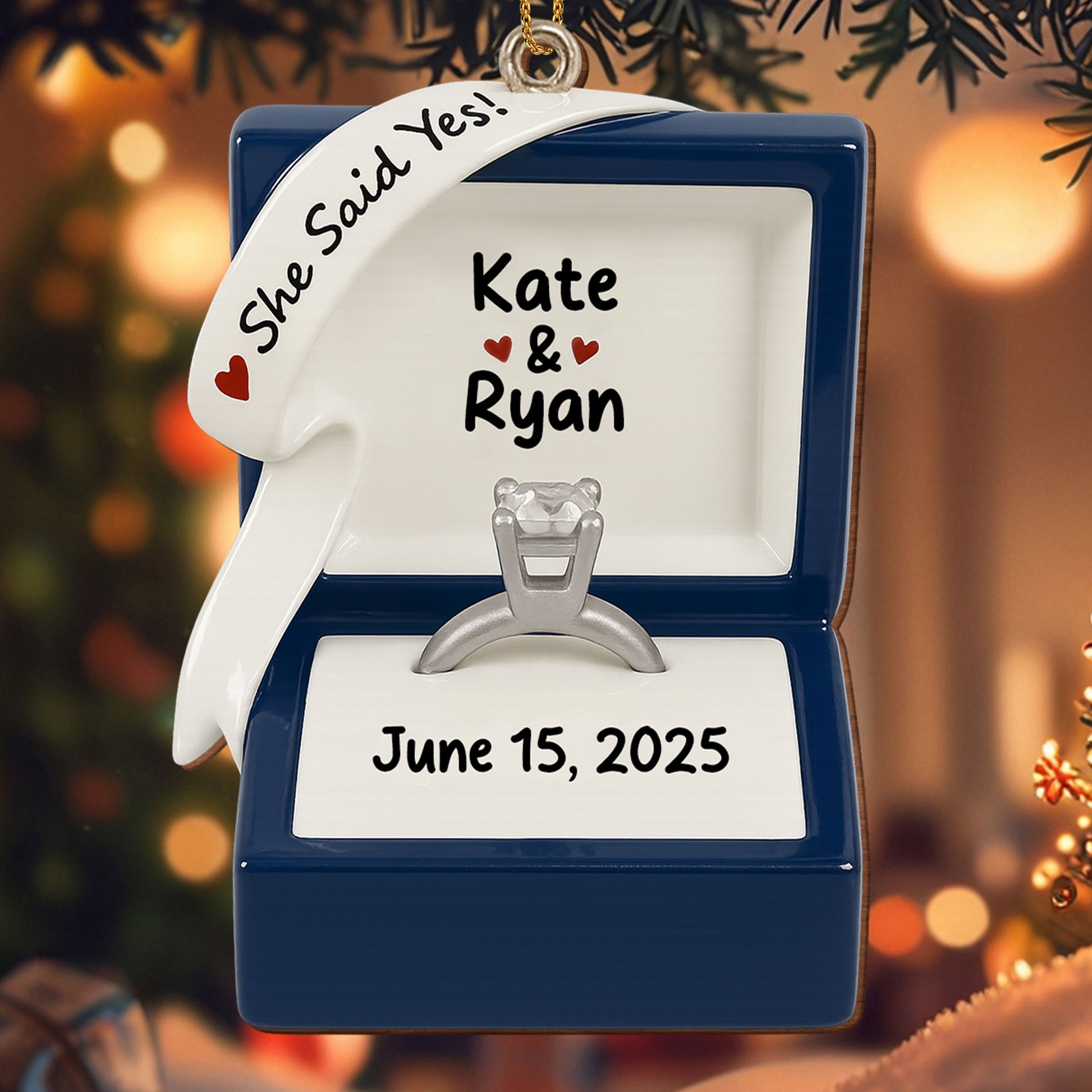 She Said Yes With Engagement Ring And Box