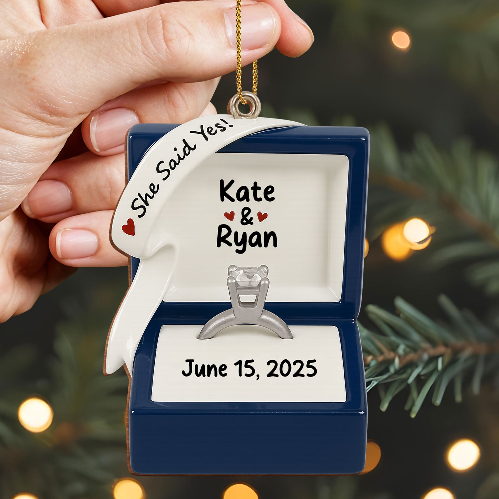 She Said Yes With Engagement Ring And Box