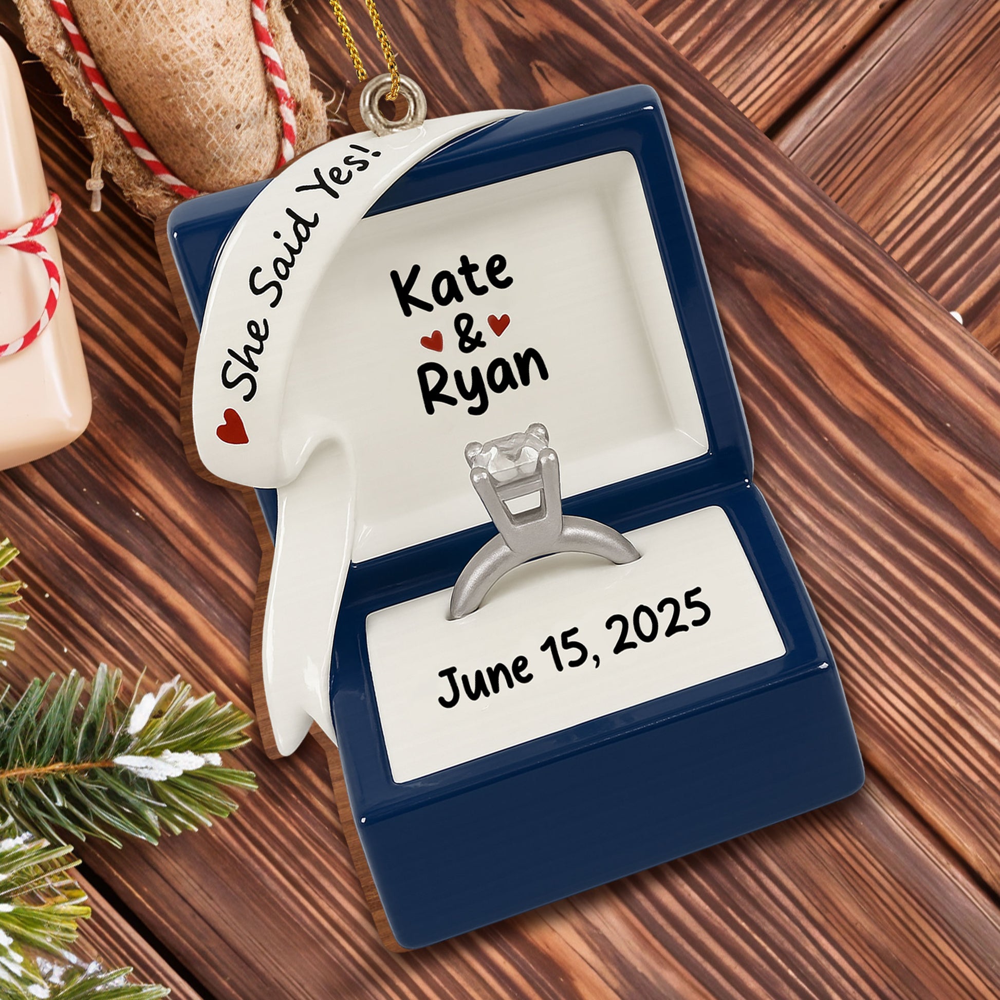 She Said Yes With Engagement Ring And Box