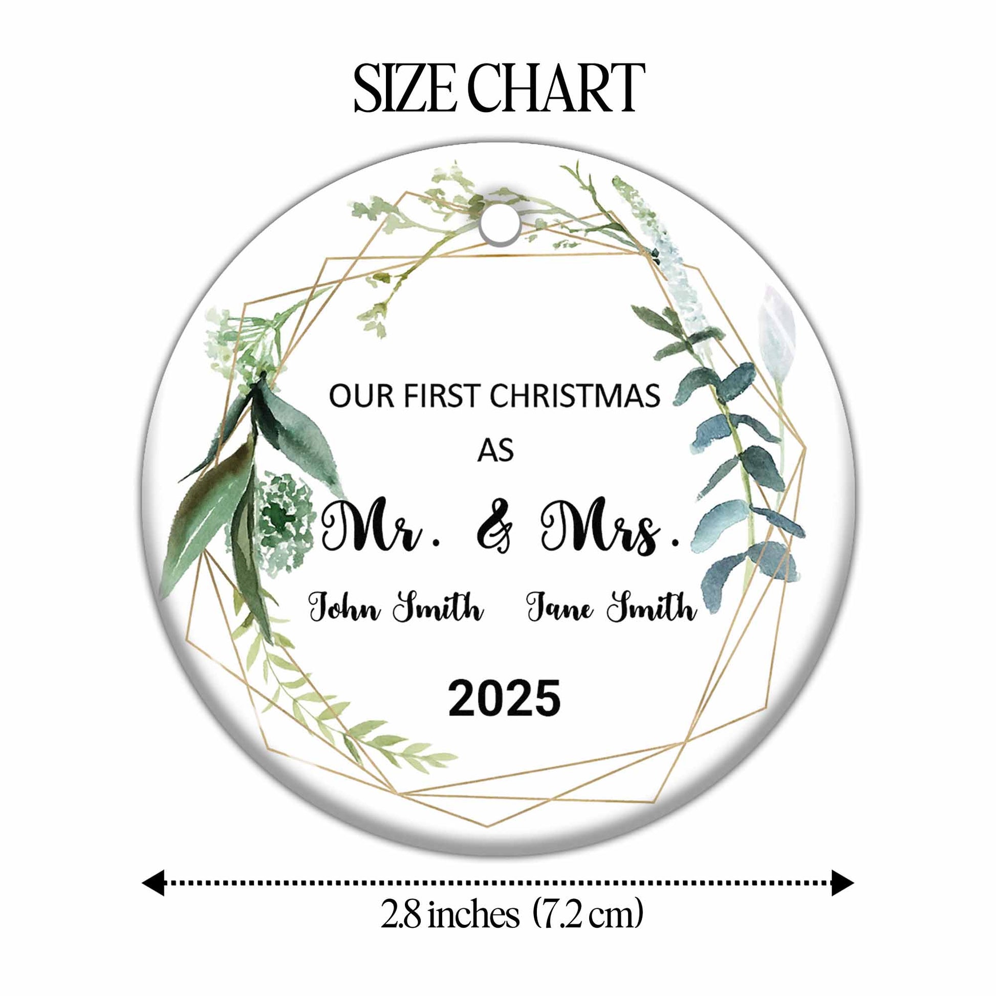 Our First Christmas As Mr And Mrs, Leaves And Geometric Patterns