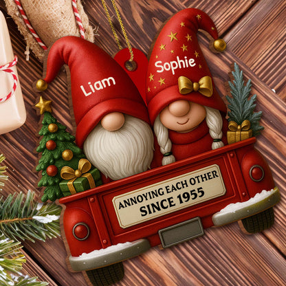 Annoying Each Other Since, Gnomes And Vintage Truck
