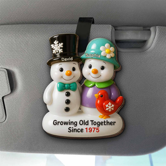 Growing Old Together Snowmen Clip