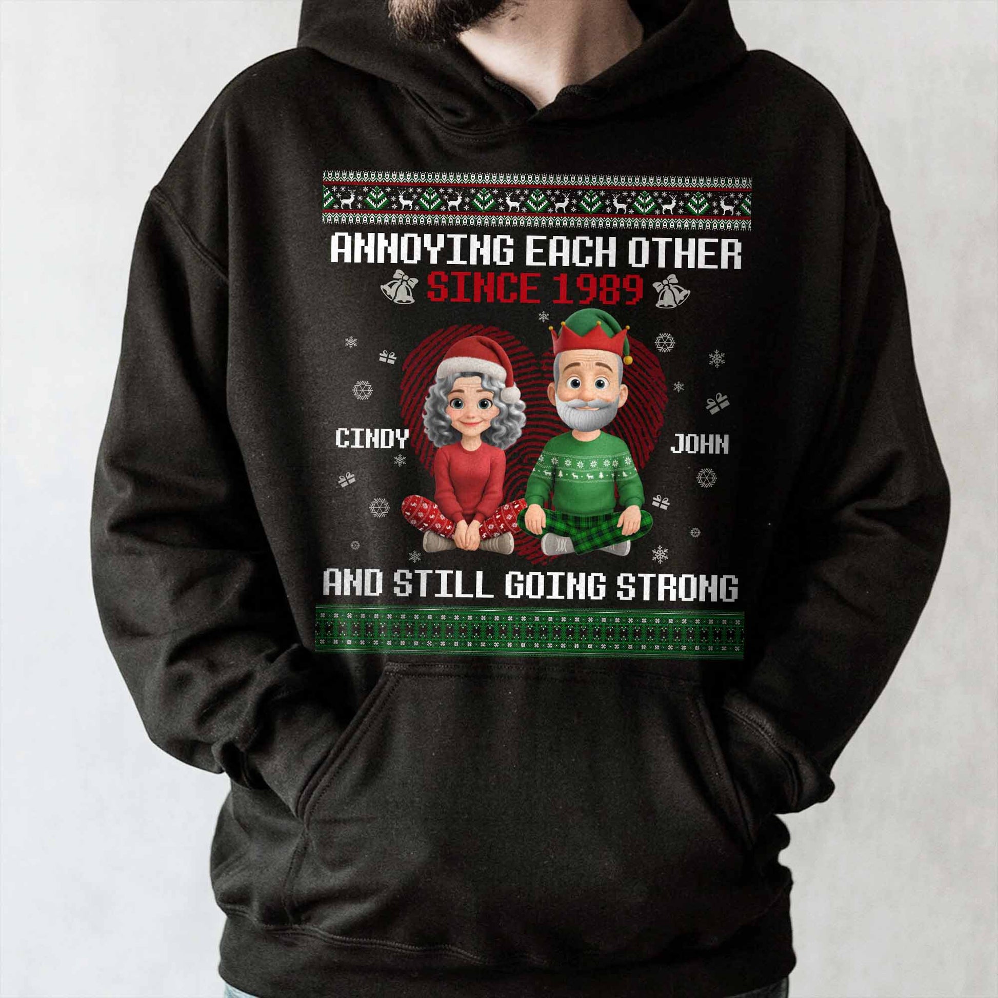 Annoying Each Other Since, Christmas Elf Hats and Sweaters