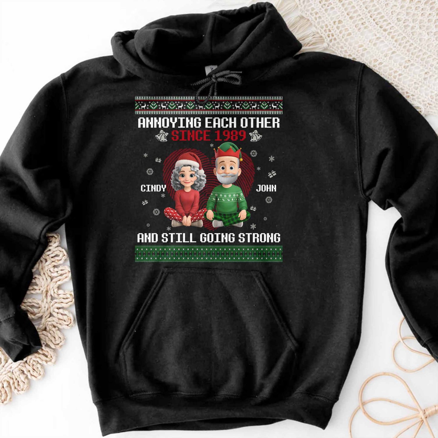 Annoying Each Other Since, Christmas Elf Hats and Sweaters