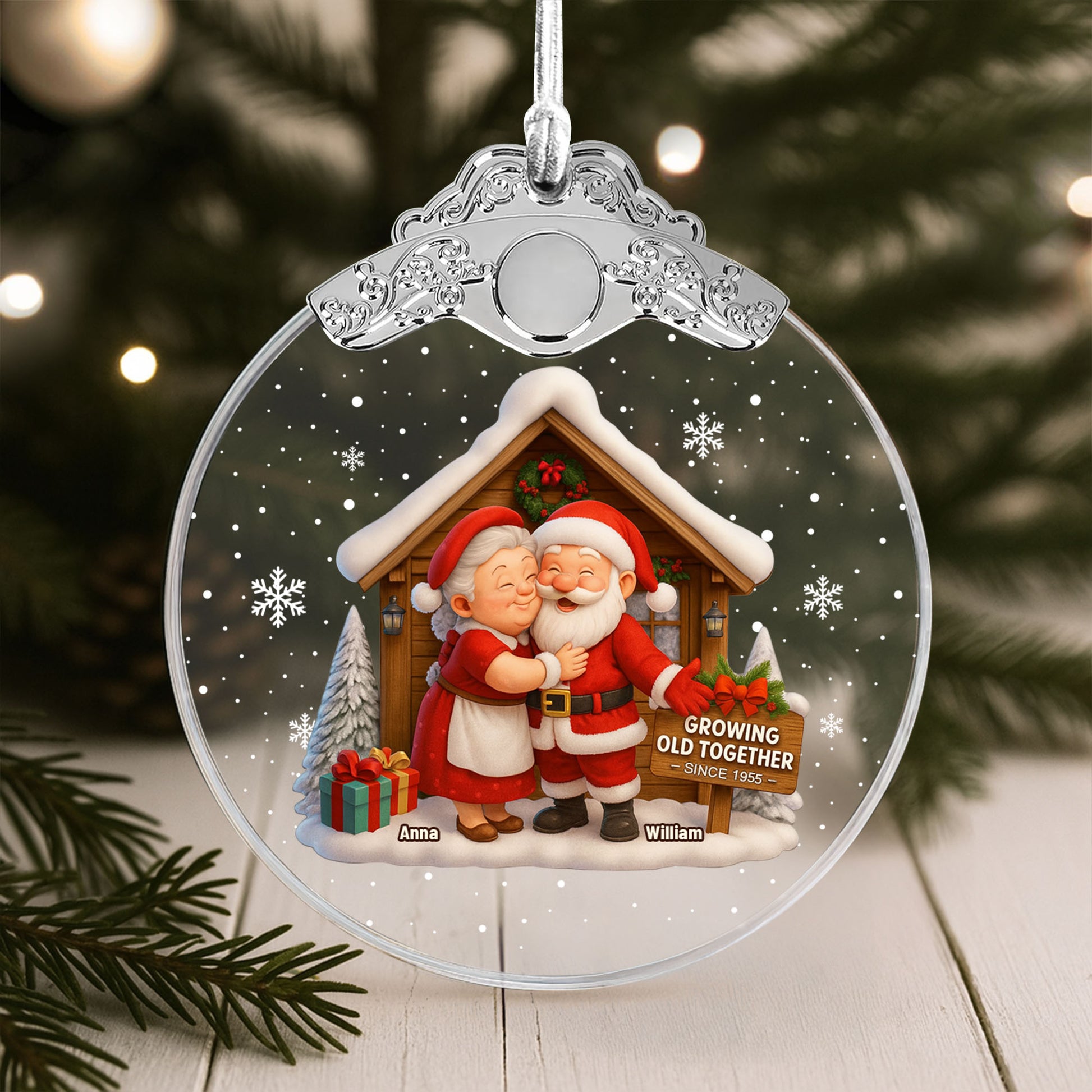 Growing Old Together, Santa Claus And Christmas Tree