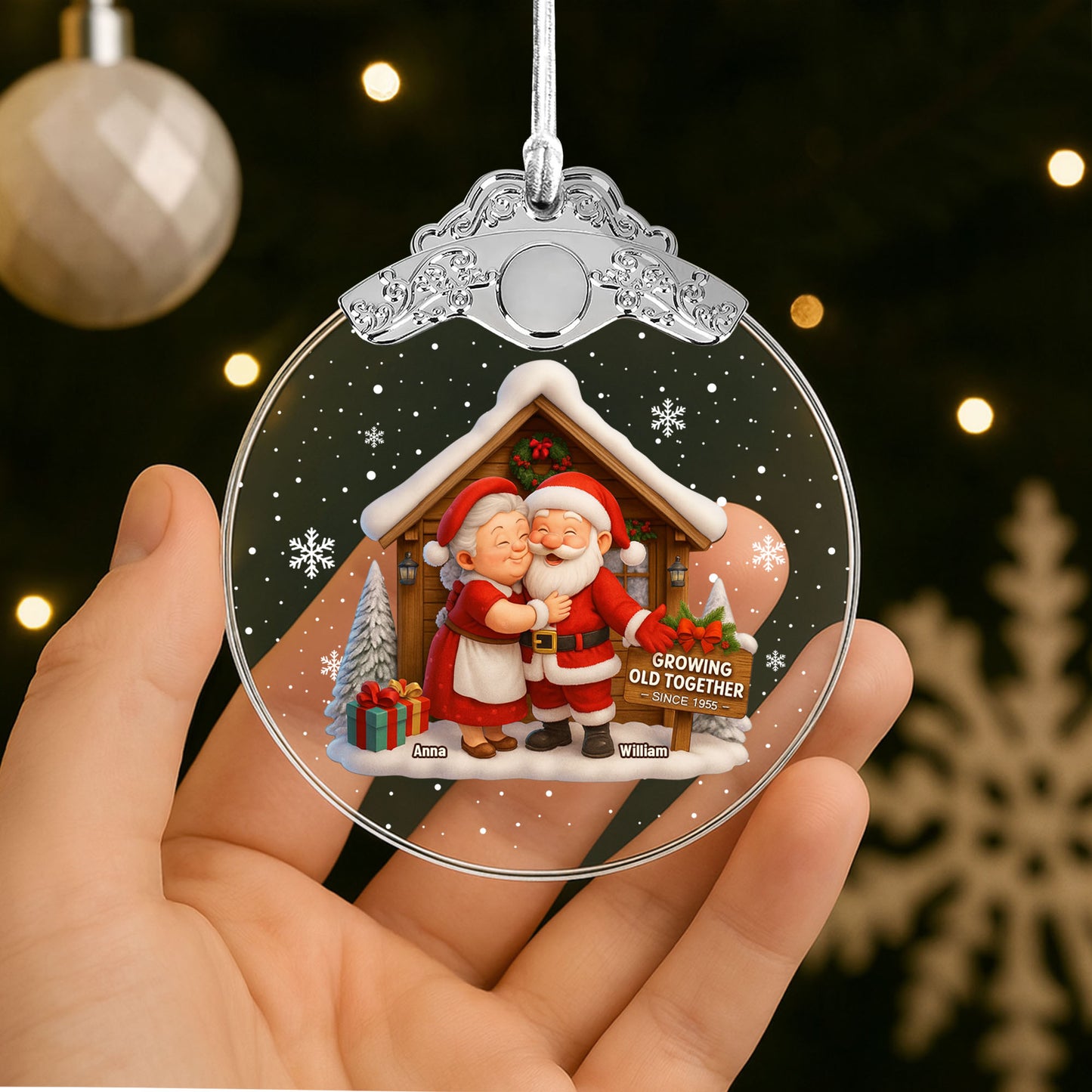 Growing Old Together, Santa Claus And Christmas Tree