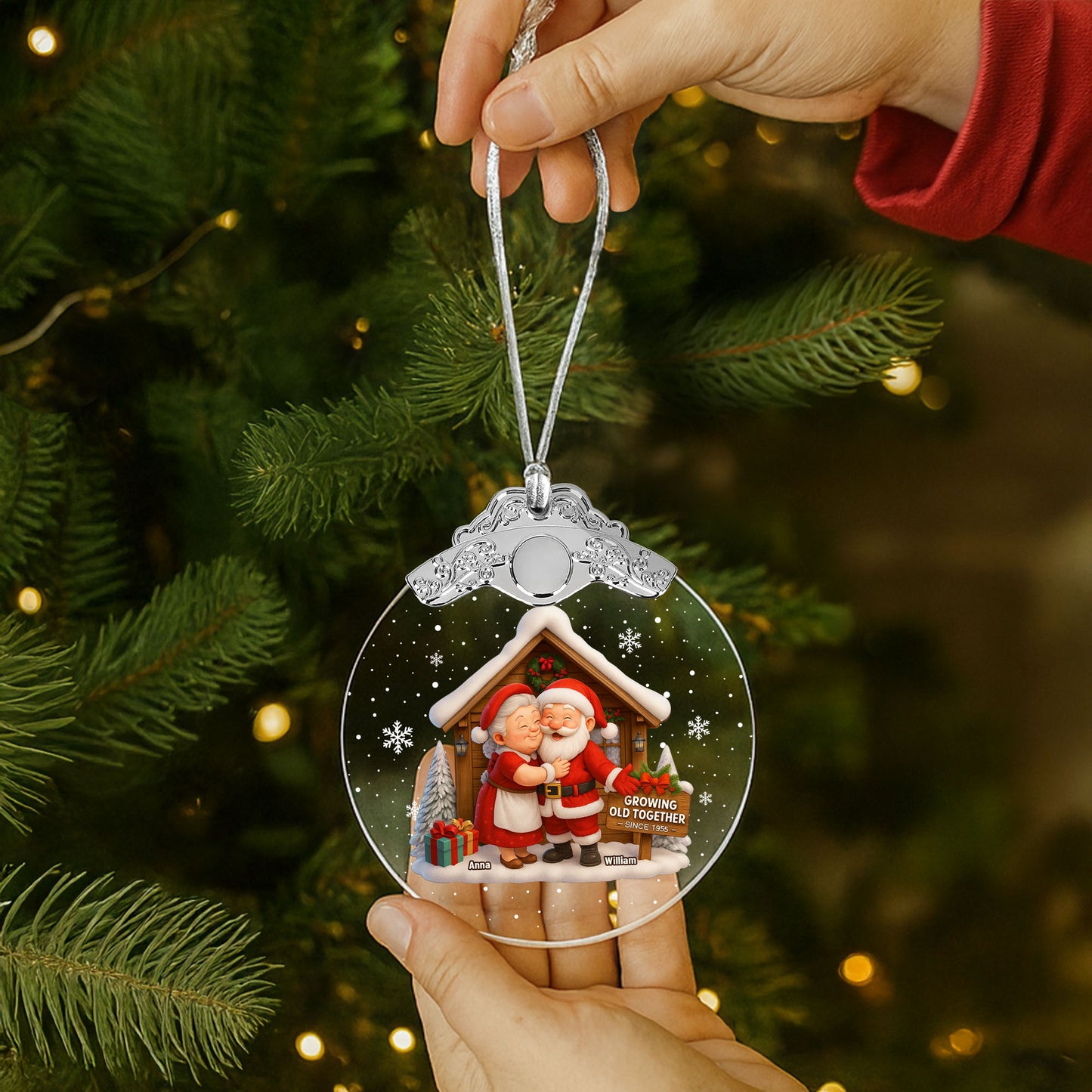 Growing Old Together, Santa Claus And Christmas Tree