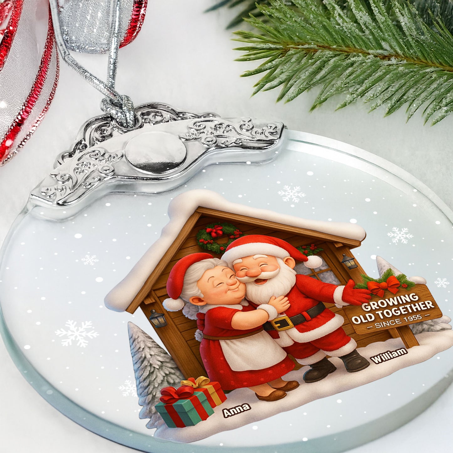Growing Old Together, Santa Claus And Christmas Tree