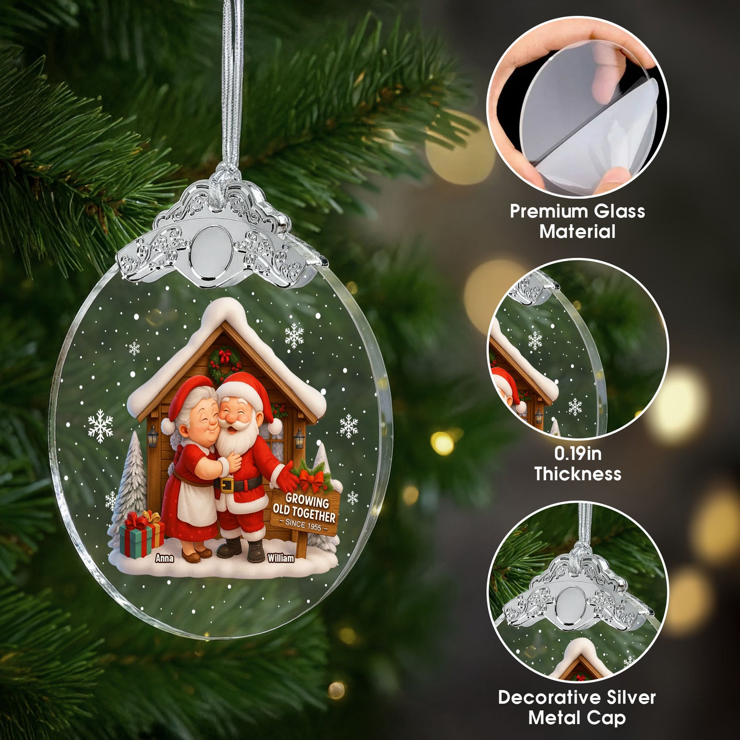 Growing Old Together, Santa Claus And Christmas Tree