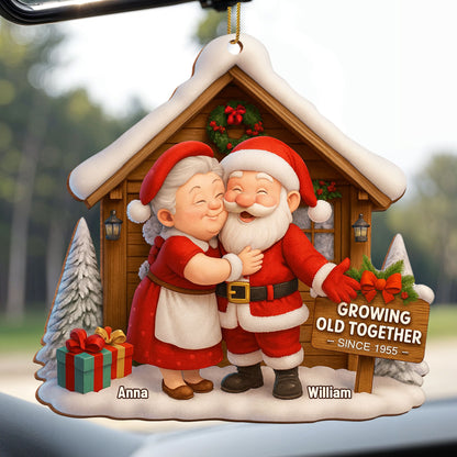 Growing Old Together, Santa And Mrs. Claus Ornament