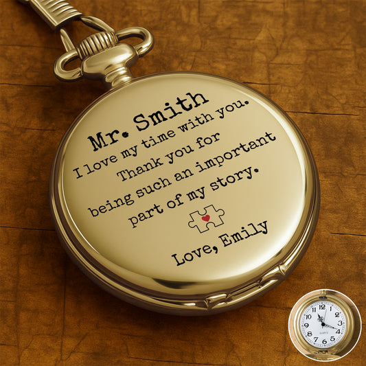 I Love My Time With You, Thank You, Pocket Watch With Cross
