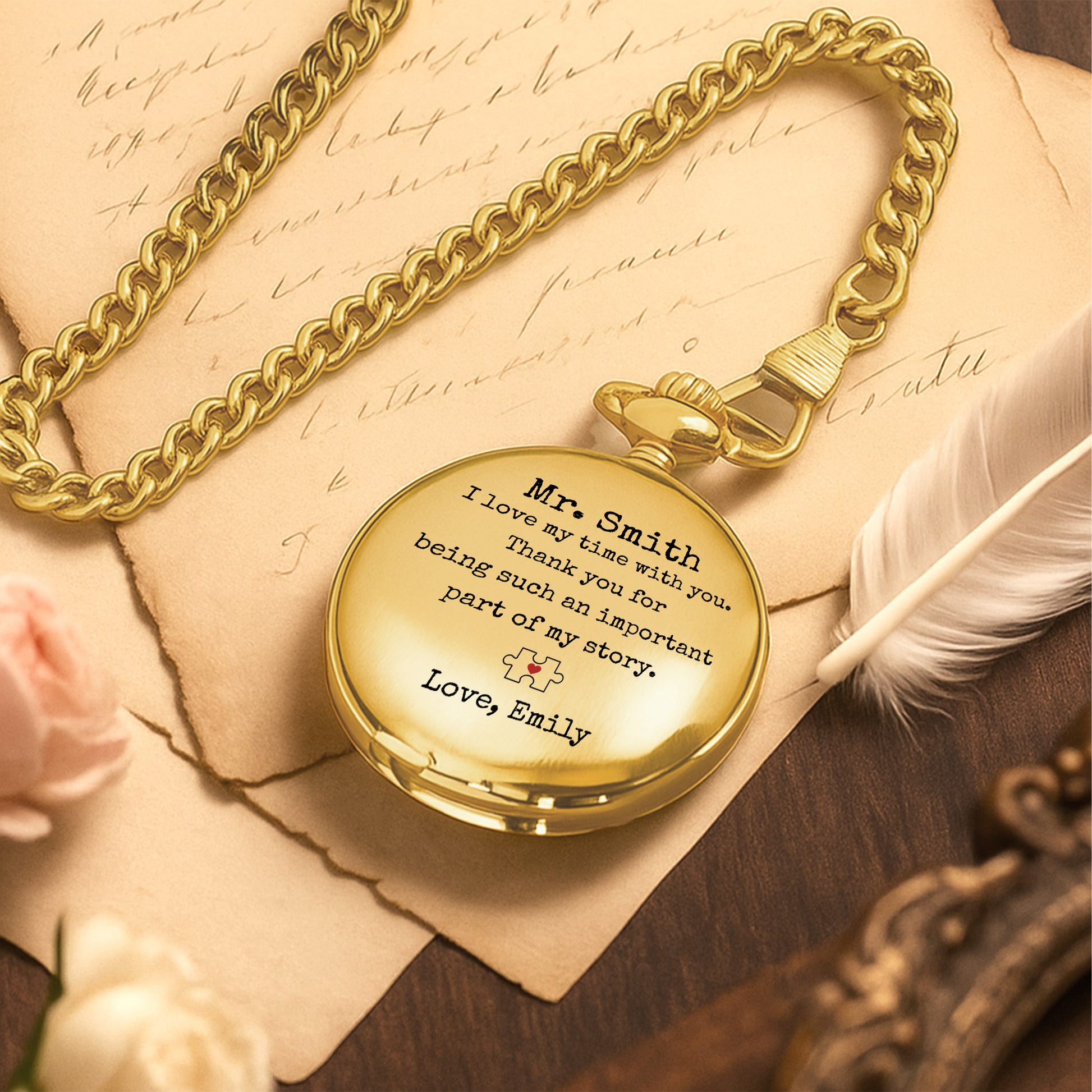 I Love My Time With You, Thank You, Pocket Watch With Cross