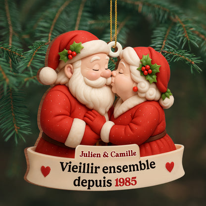 Growing Old Together Santa And Mrs. Claus Ornament