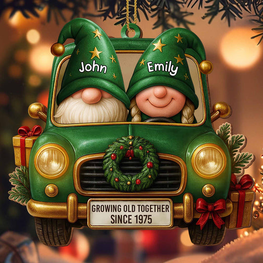 Growing Old Together, Christmas Wreath and Red Truck Ornament