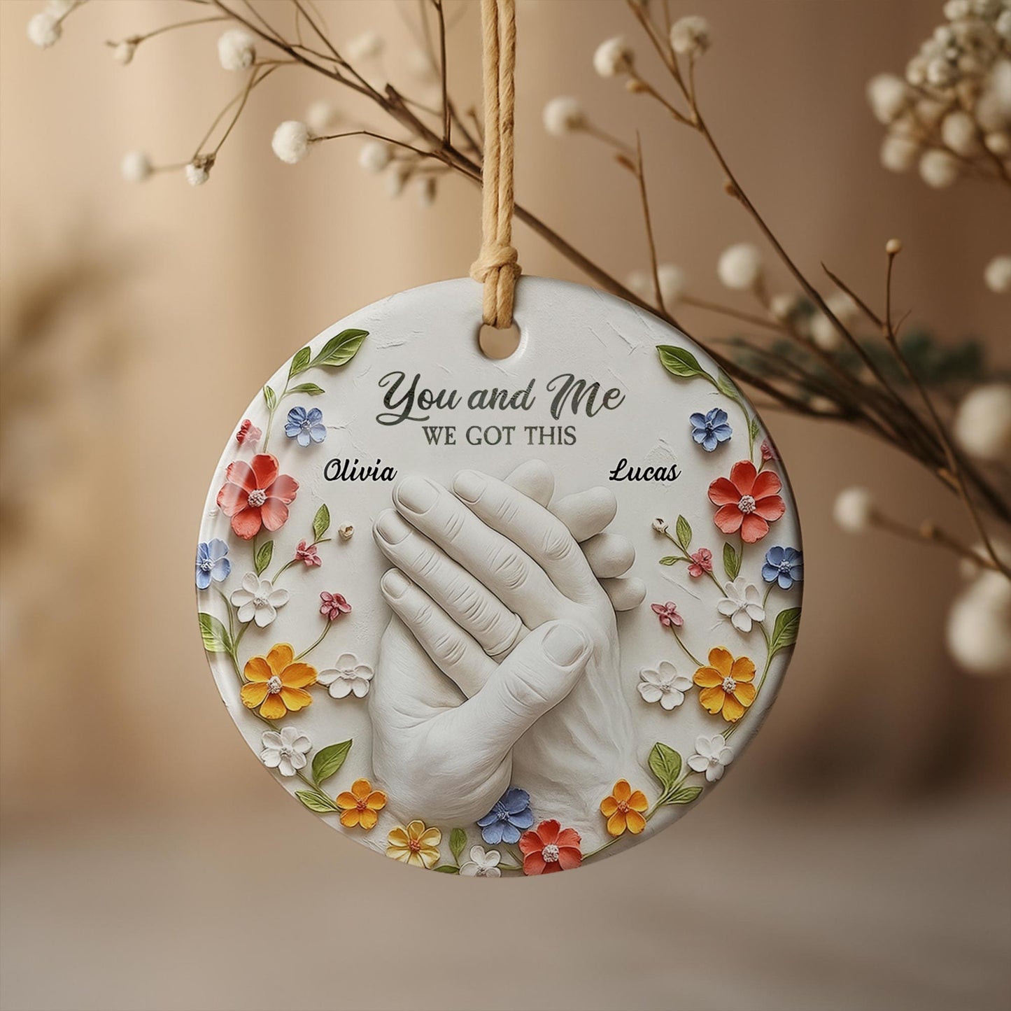You And Me We Got This With Clasped Hands And Flowers