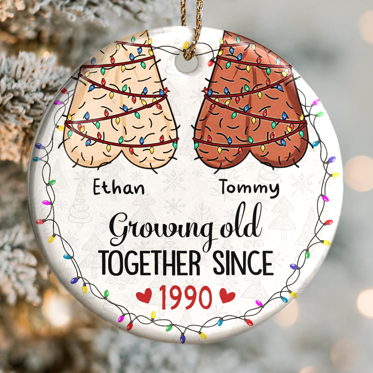 Growing Old Together Since Christmas Lights and Paws