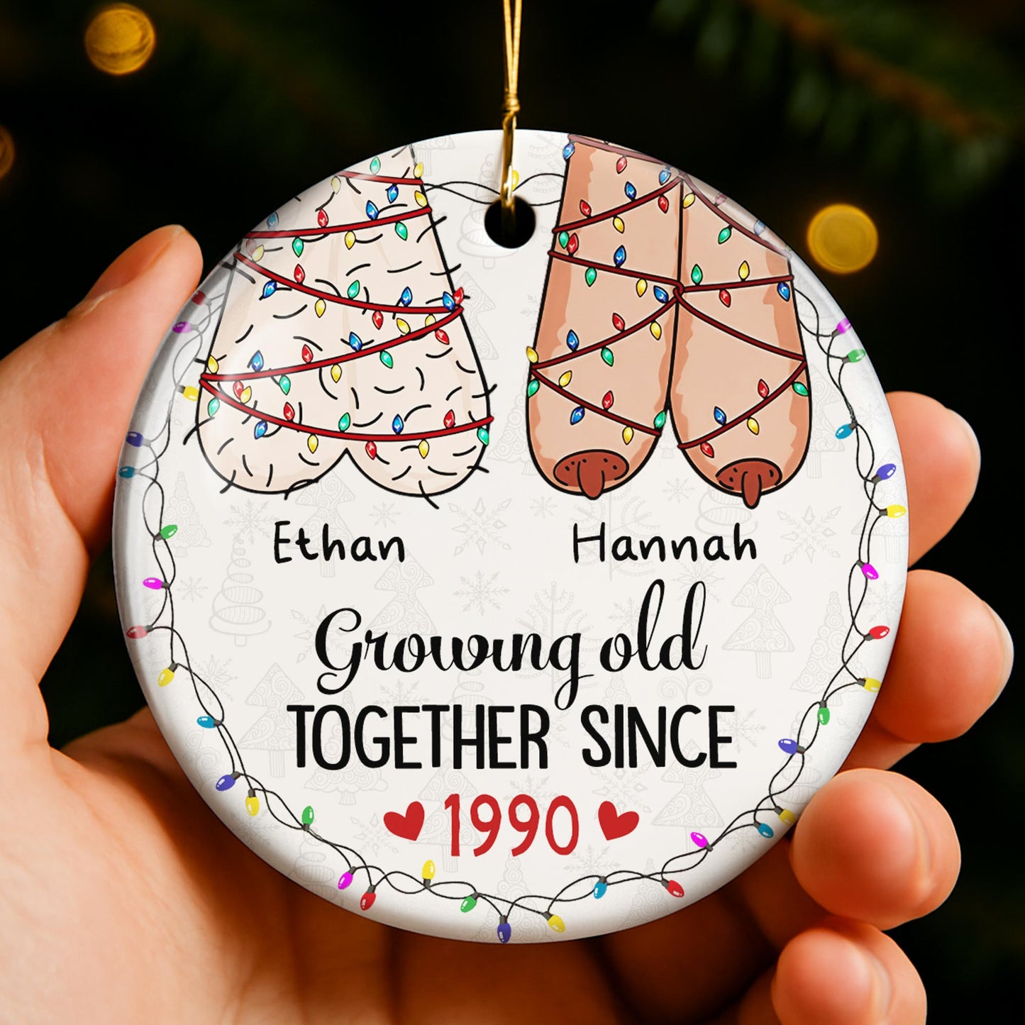 Growing Old Together Since Christmas Lights and Paws