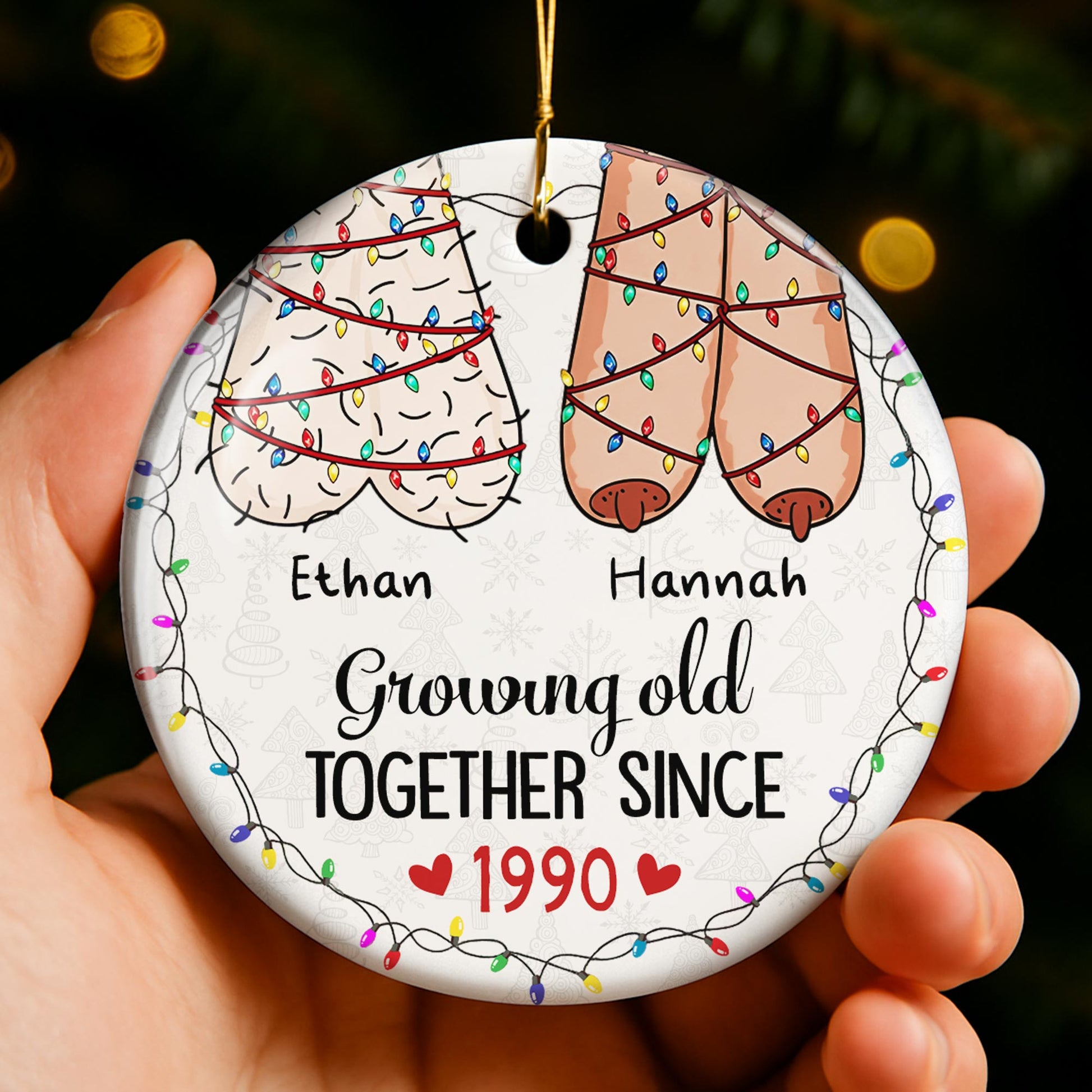 Growing Old Together Since Christmas Lights and Paws
