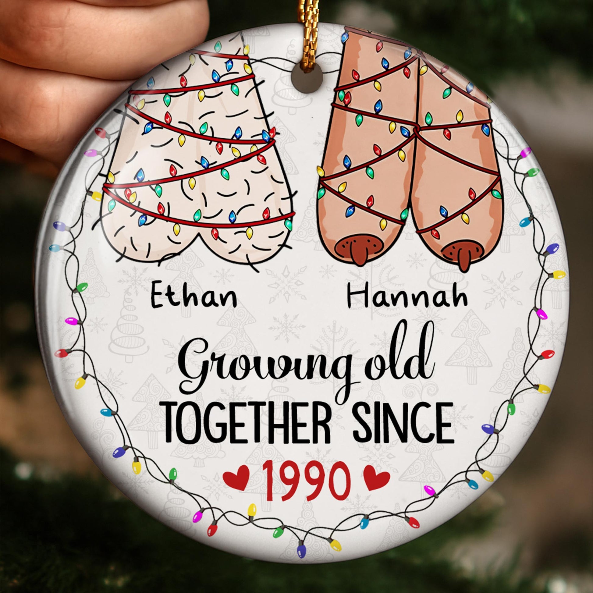 Growing Old Together Since Christmas Lights and Paws