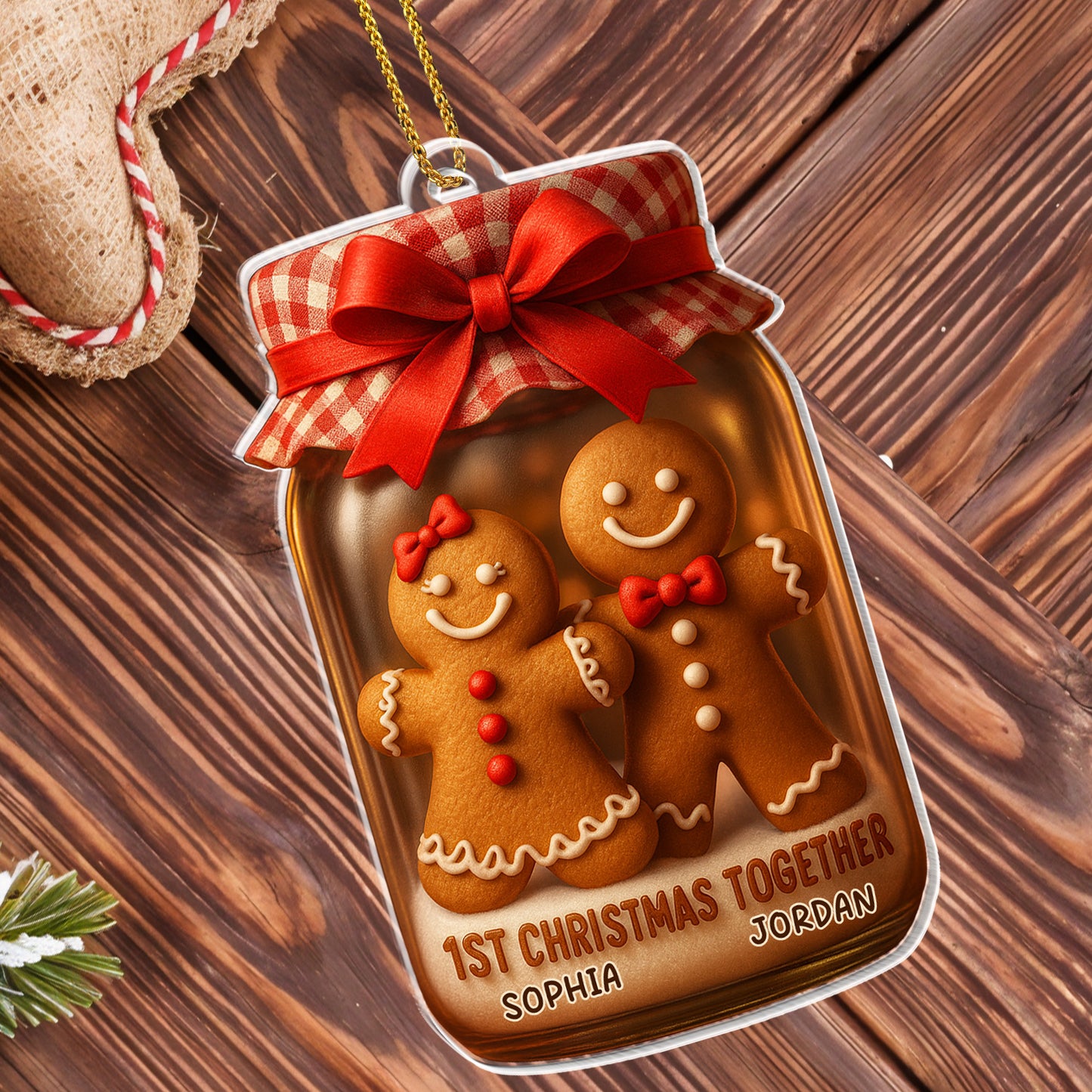 1st Christmas Together Gingerbread Cookies Ornament