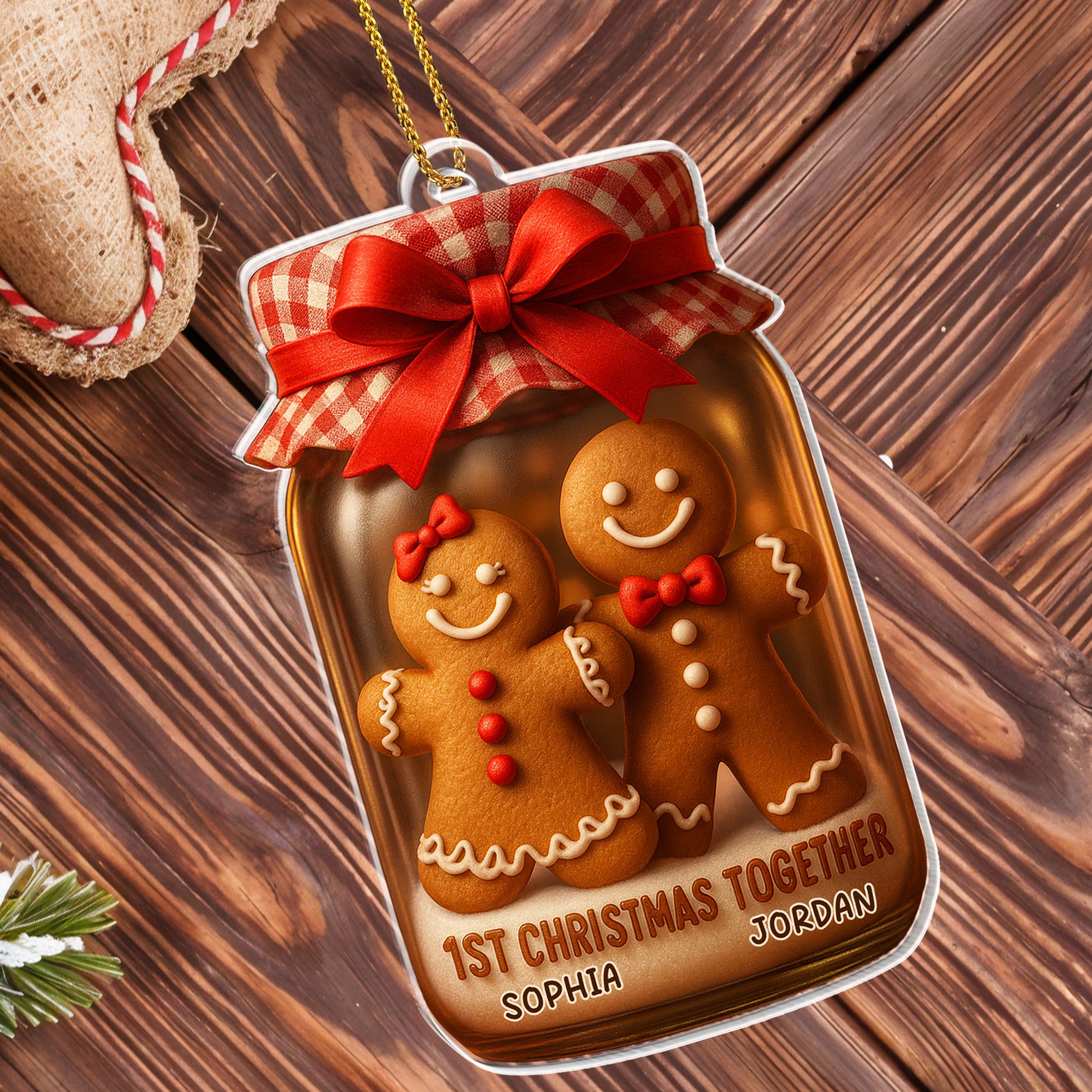 1st Christmas Together Gingerbread Cookies Ornament